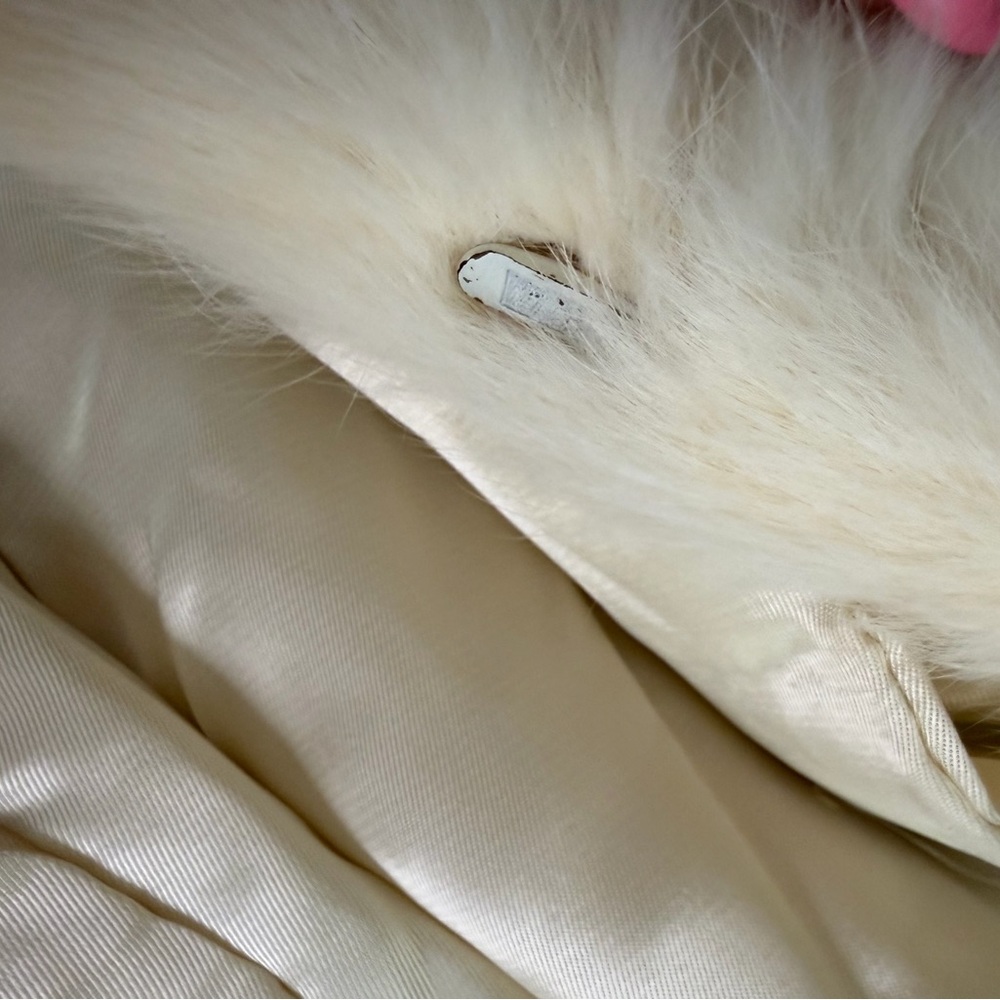 Vintage Dino Ricco Ivory Rabbit Fur Jacket | Lapin Fur Made in France | Size 13 - Picture 12 of 16